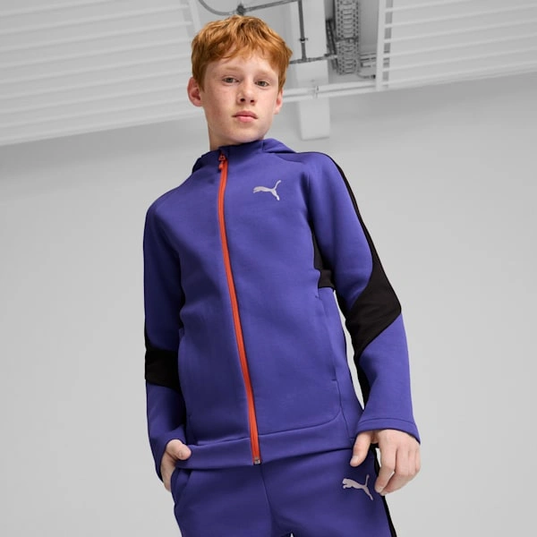 Chaqueta PUMA Evostripe para Niños – Estilo y Comodidad para Aventura Total.