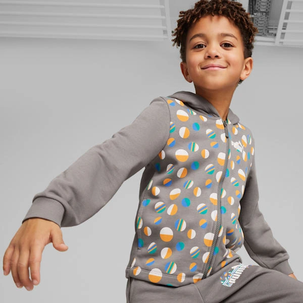 “PUMA Campaña de Verano: Suéter con Cremallera para Niños Pequeños – ¡Diversión y Estilo!”